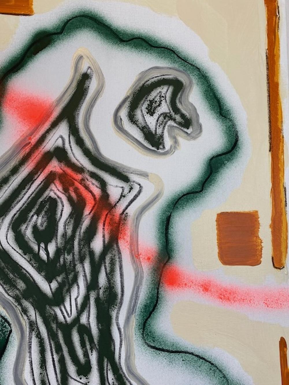 „Territory#2“ Abstraktes Acryl auf Leinen-Leinwand 150x150cm 2023 im Angebot 2