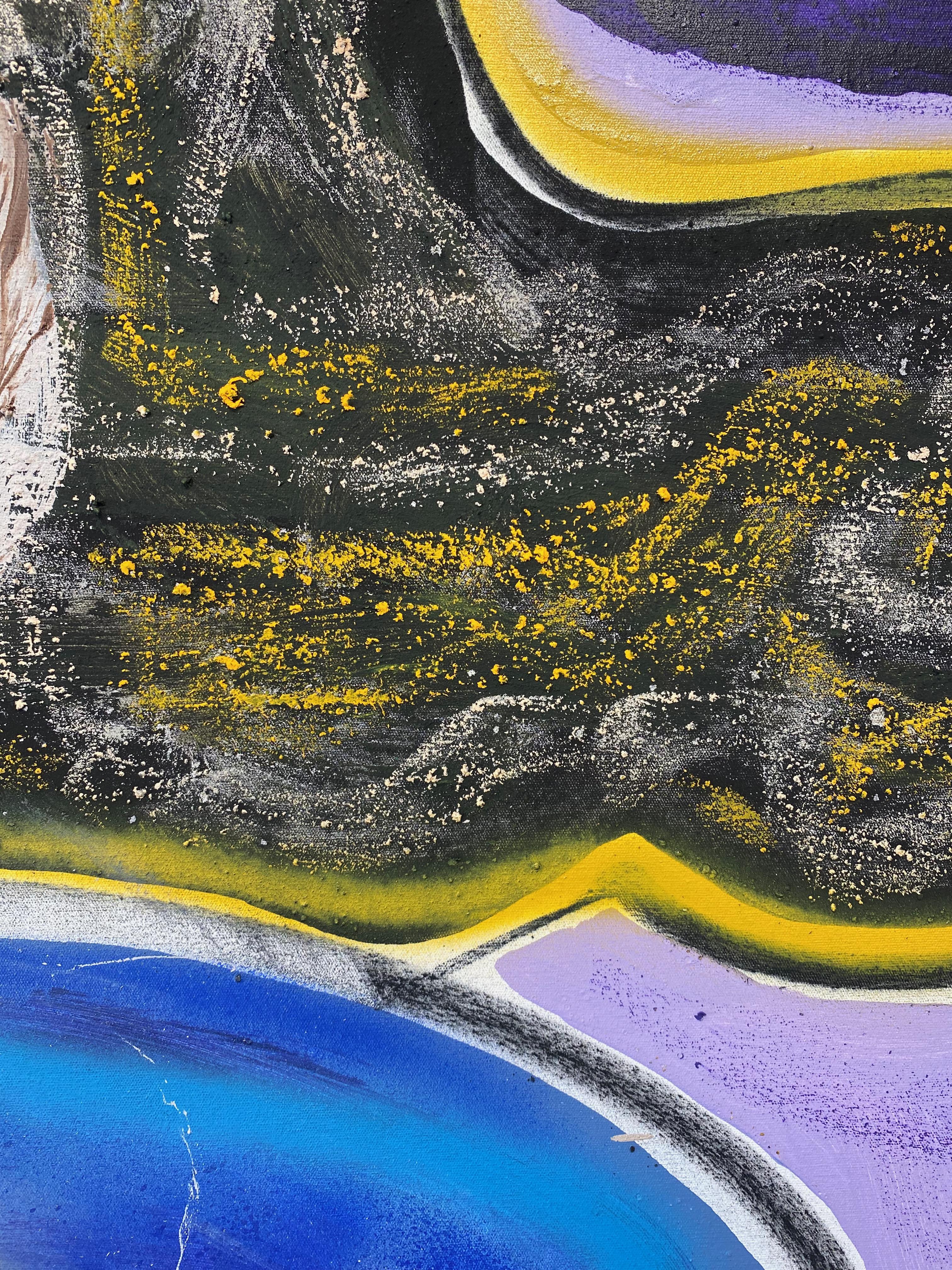 Abstraktes Acryl auf Leinwand 162x130cm „Unfinished“ 2022 – Painting von Pierre Morquin