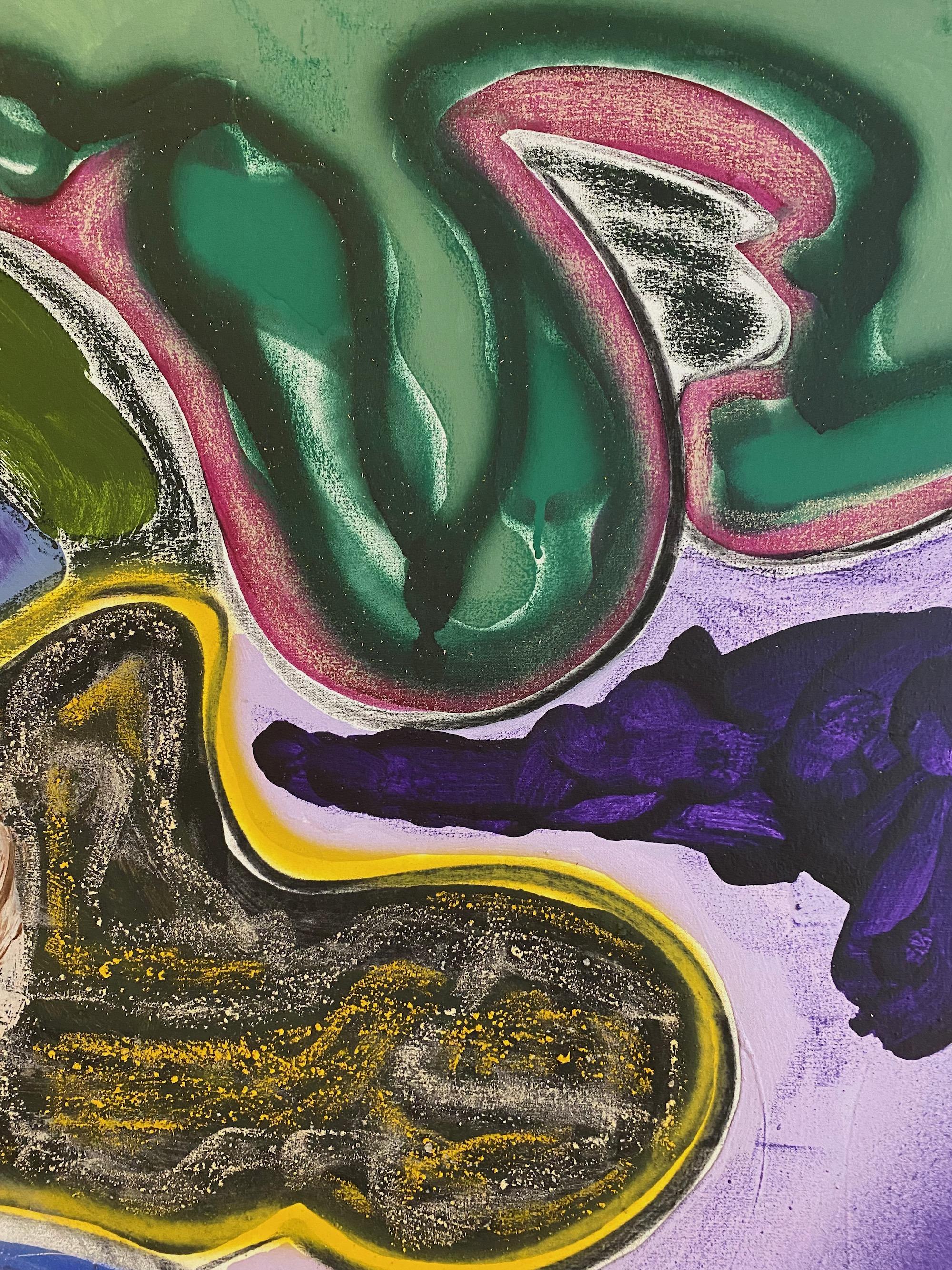 Abstraktes Acryl auf Leinwand 162x130cm „Unfinished“ 2022 im Angebot 1