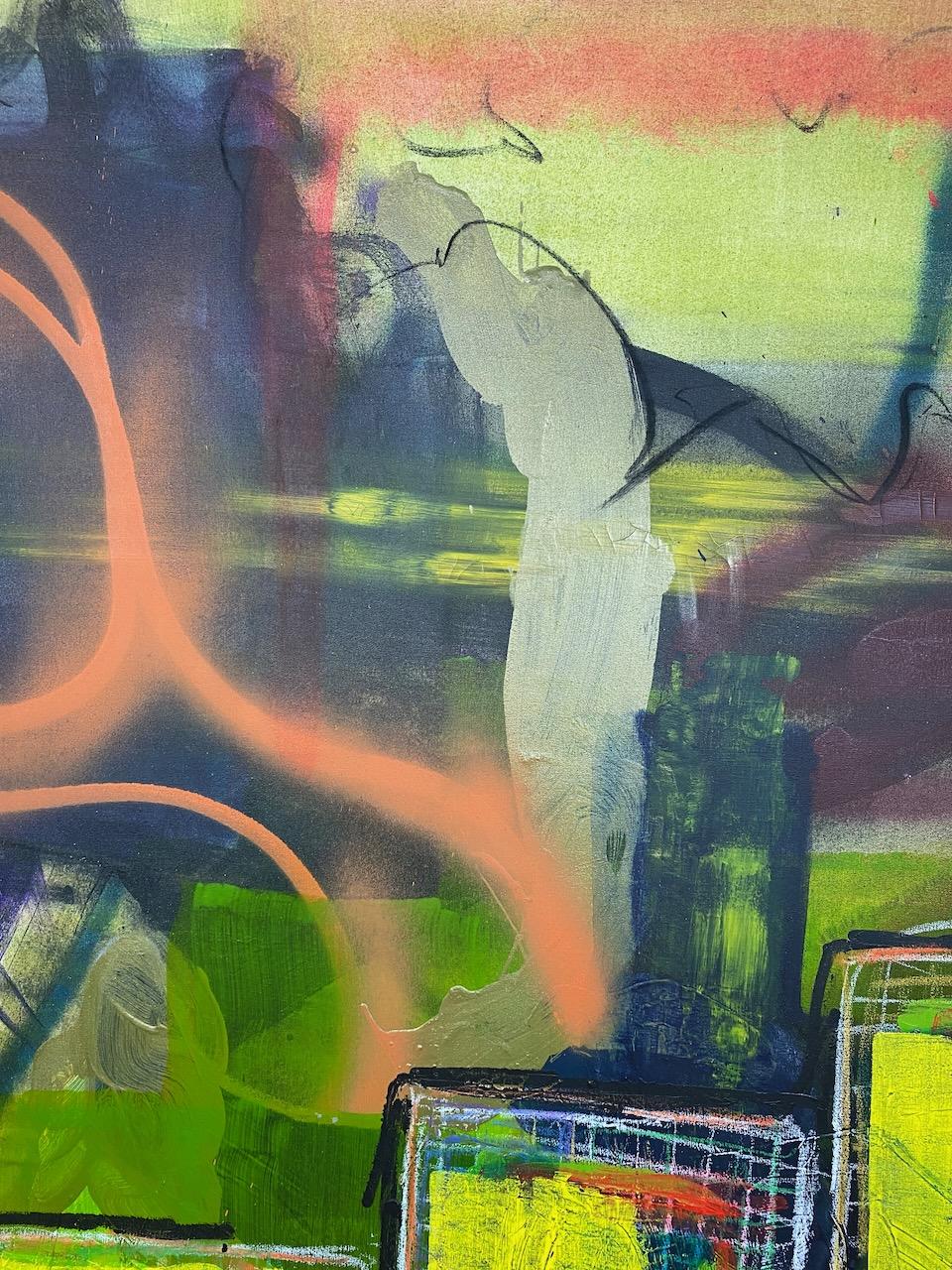« Urbanity », acrylique sur toile abstraite 162 x 130 cm 2019 en vente 3