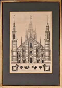 Mailänder Kathedrale Mailand: Eine gerahmte architektonische Rendering von Mortier nach Blaeu aus dem Jahr 1704