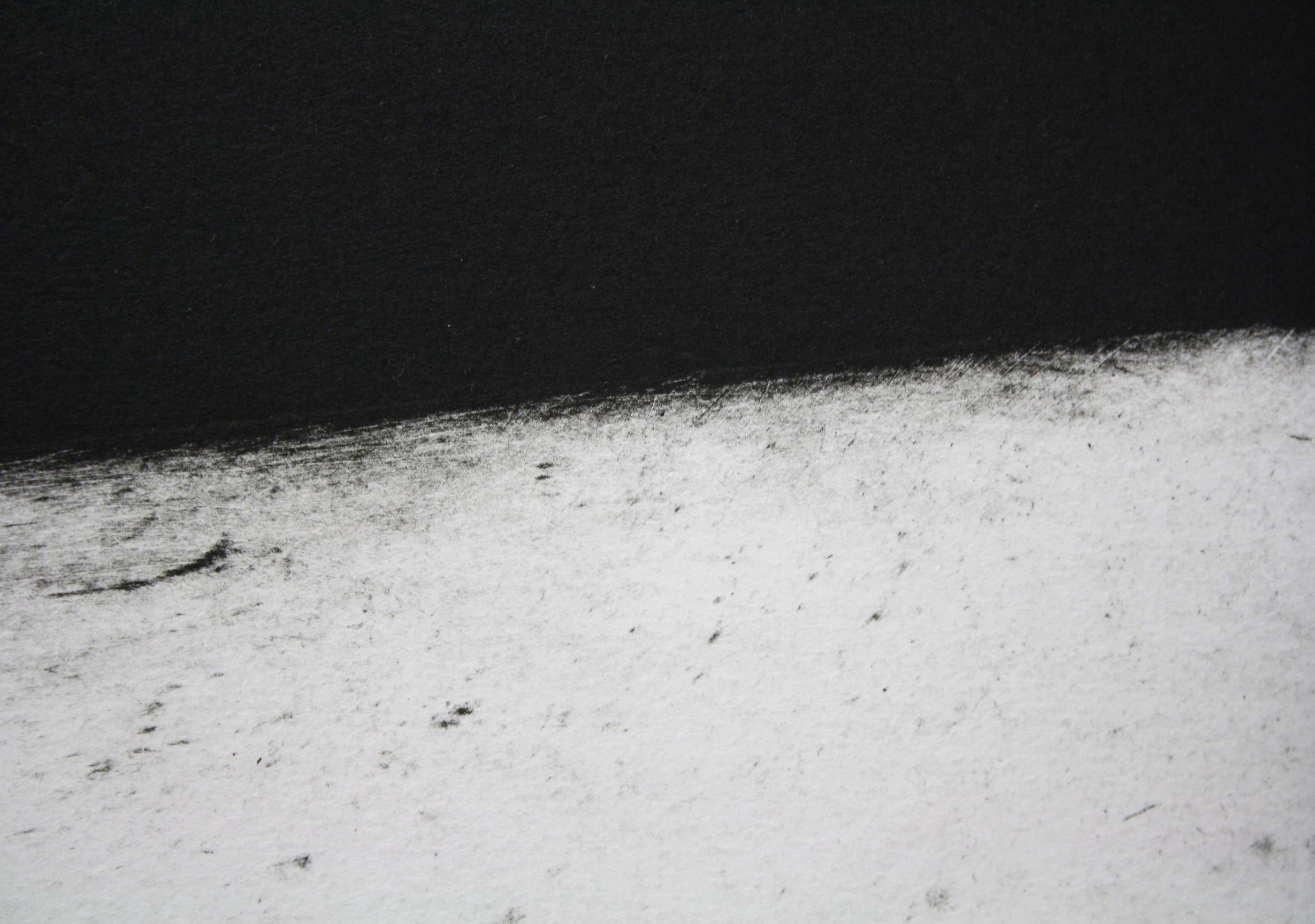 191j24017 (Abstrakter Druck)

Gravur / Karborundum auf Zink gedruckt auf BKF-Papier 250 g - Ungerahmt.

Seit 2010 hat Pierre Muckensturm die Druckgrafik in sein Werk aufgenommen.

Das Gravur- und Druckverfahren ermöglicht es ihm, seine Vorstellungen