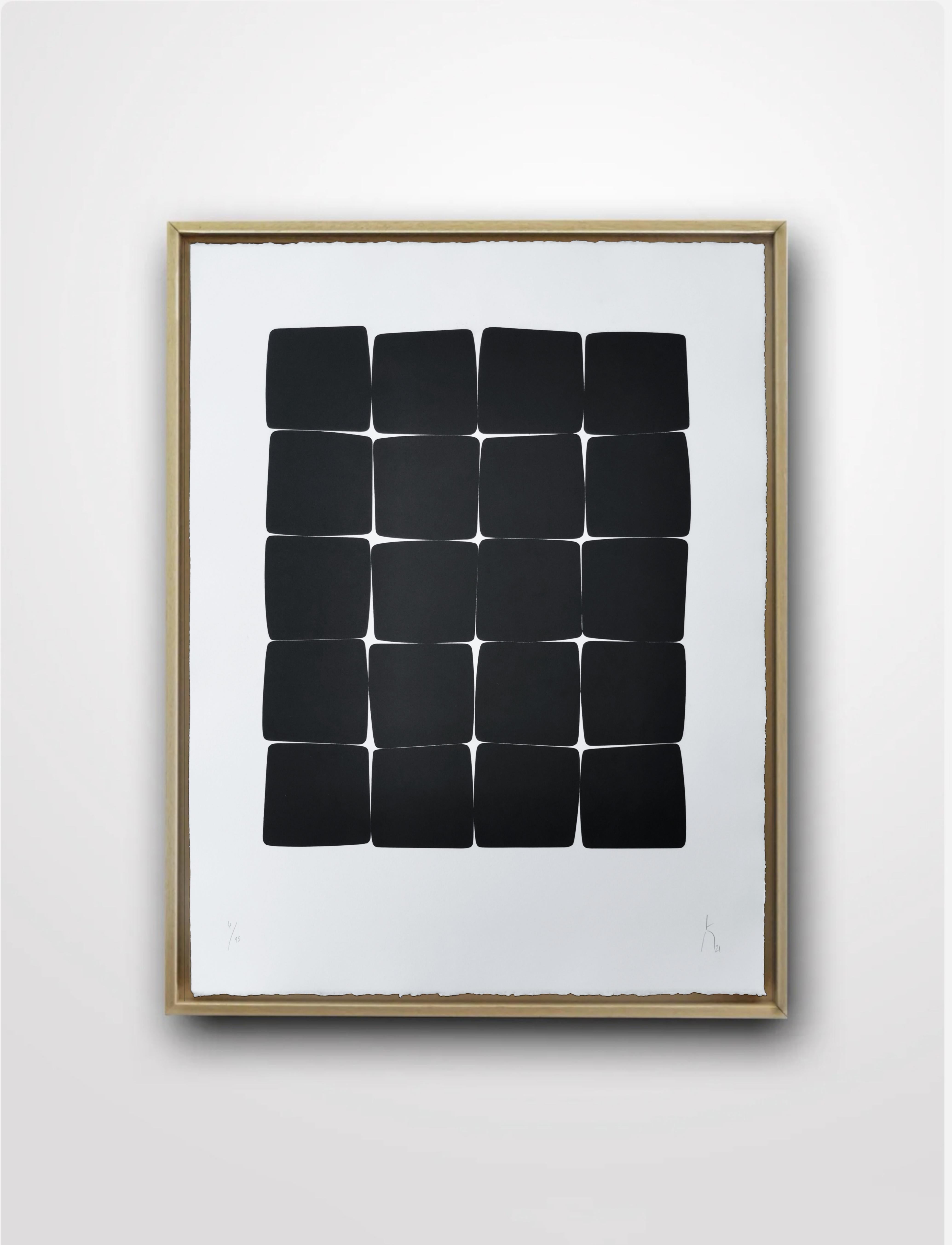 XXI 40 116 (Abstrakter Druck) (Schwarz), Abstract Print, von Pierre Muckensturm