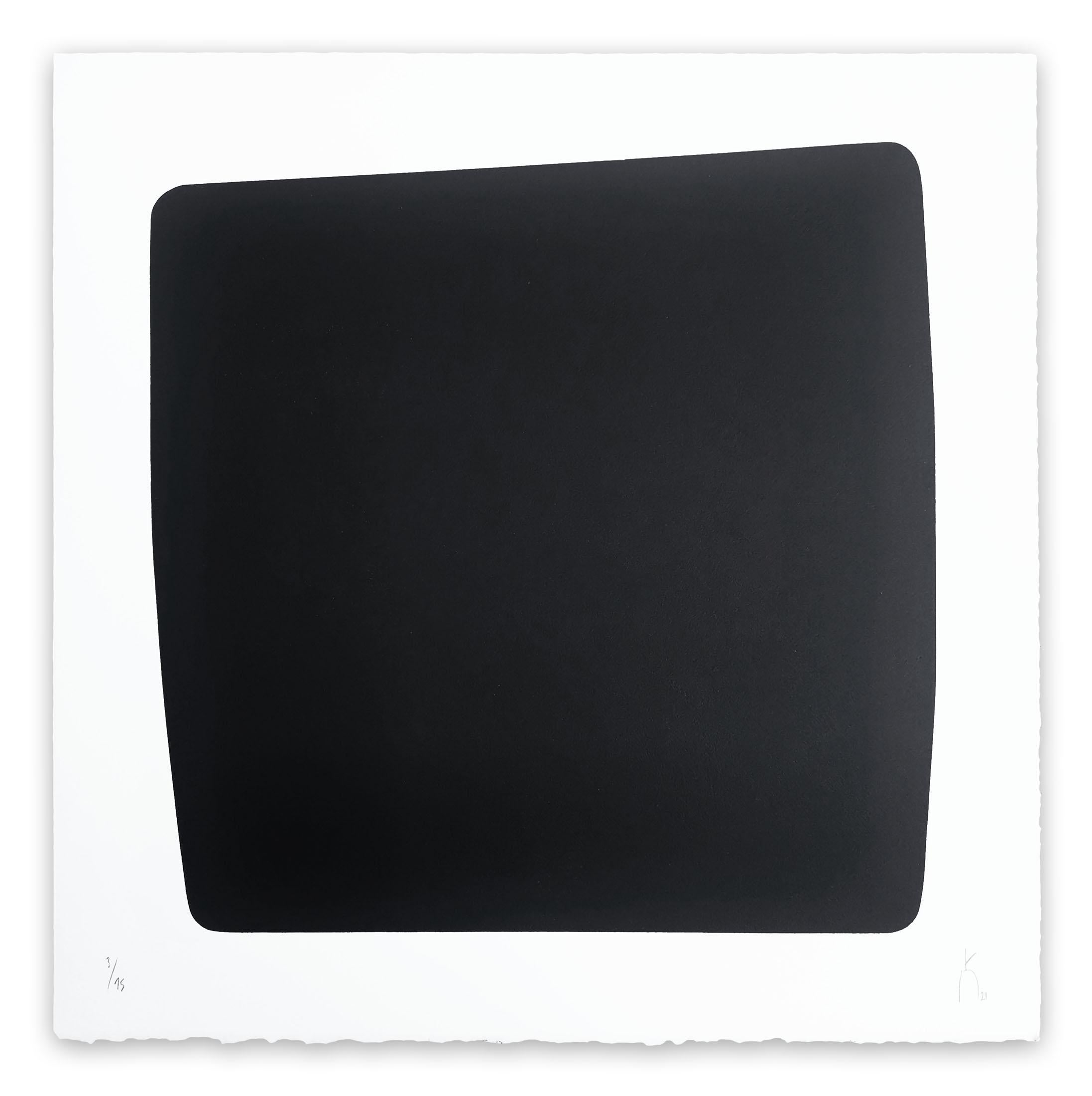XXI 41 117 (impression abstraite) - Noir Abstract Print par Pierre Muckensturm