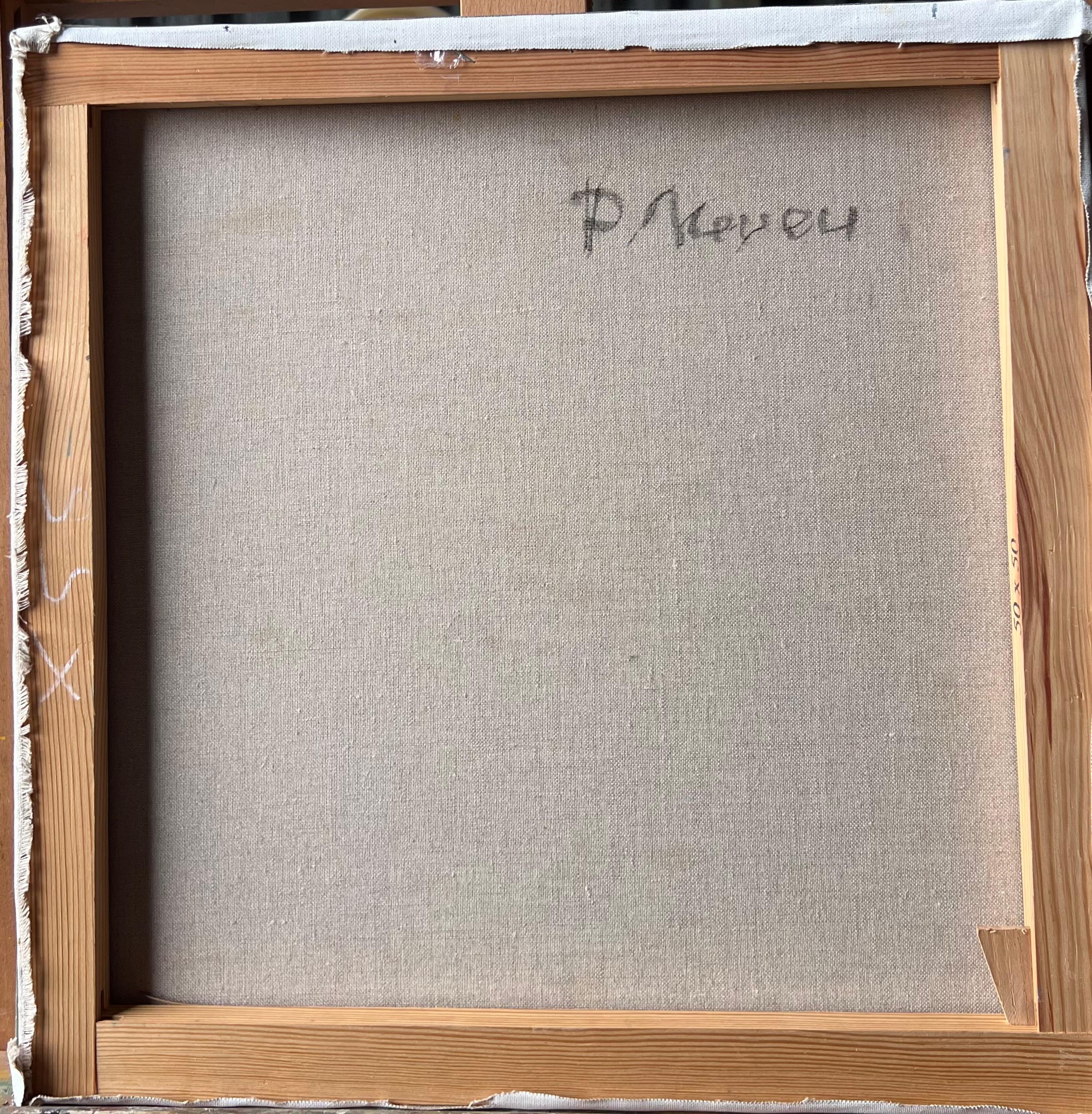 Leuchtend blaues Mittelmeer Südfrankreich Hafen Hafen Post Impressionist Öl im Angebot 3