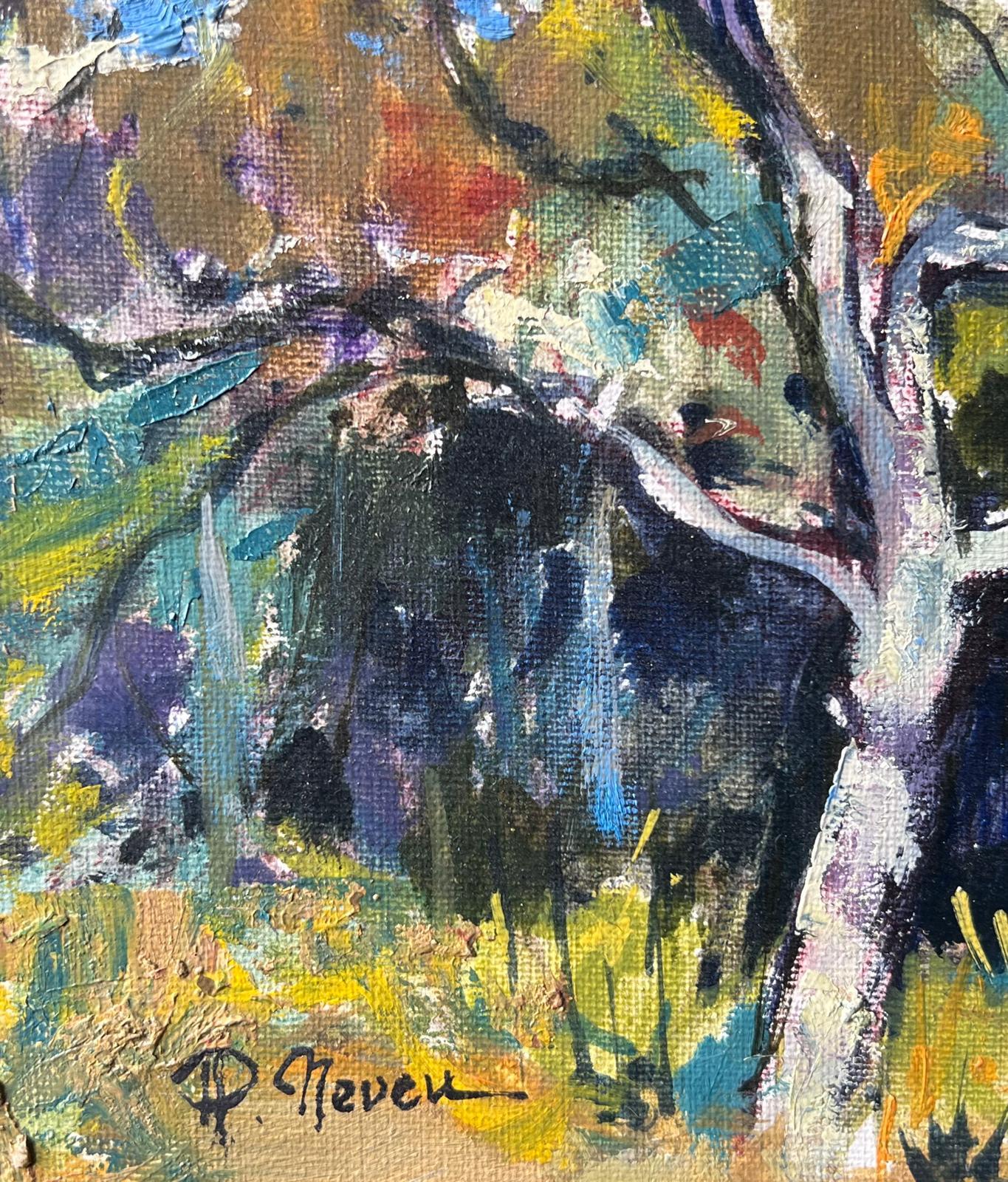 Heller Baum im Sonnenlicht
Künstler: Pierre Neveu (Franzose, geb. 1929)
signiert unten links 
Medium: Öl auf Leinwand, gerahmt
Gerahmt: 10 x 12,5 Zoll
Leinwand: 7,5 x 9,5 Zoll
verso beschriftet
Zustand: Guter und gesunder Zustand
Provenienz: Aus dem