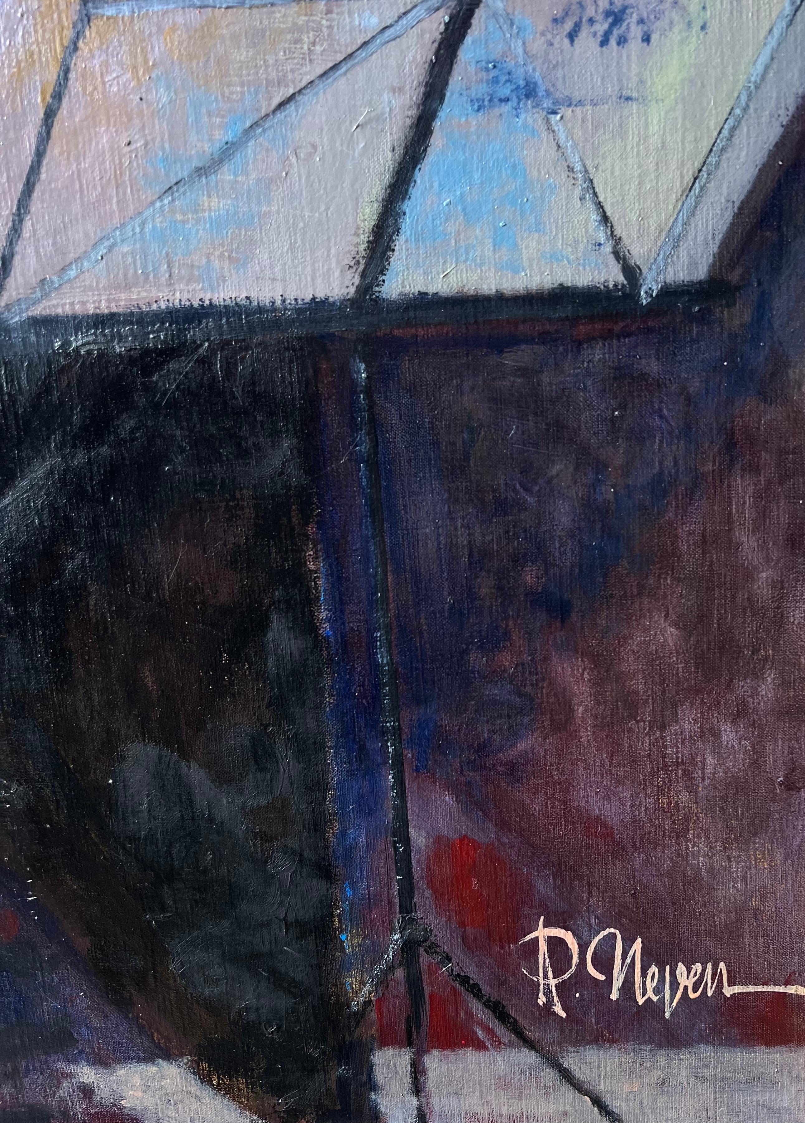 The Guitarist
Künstler: Pierre Neveu (Franzose, geb. 1929)
Medium: Öl auf Leinwand, ungerahmt
Leinwand: 46 x 35 Zoll
Verso signiert und betitelt
Zustand: Guter und gesunder Zustand
Provenienz: Aus dem Atelierverkauf des Künstlers in Frankreich; alle