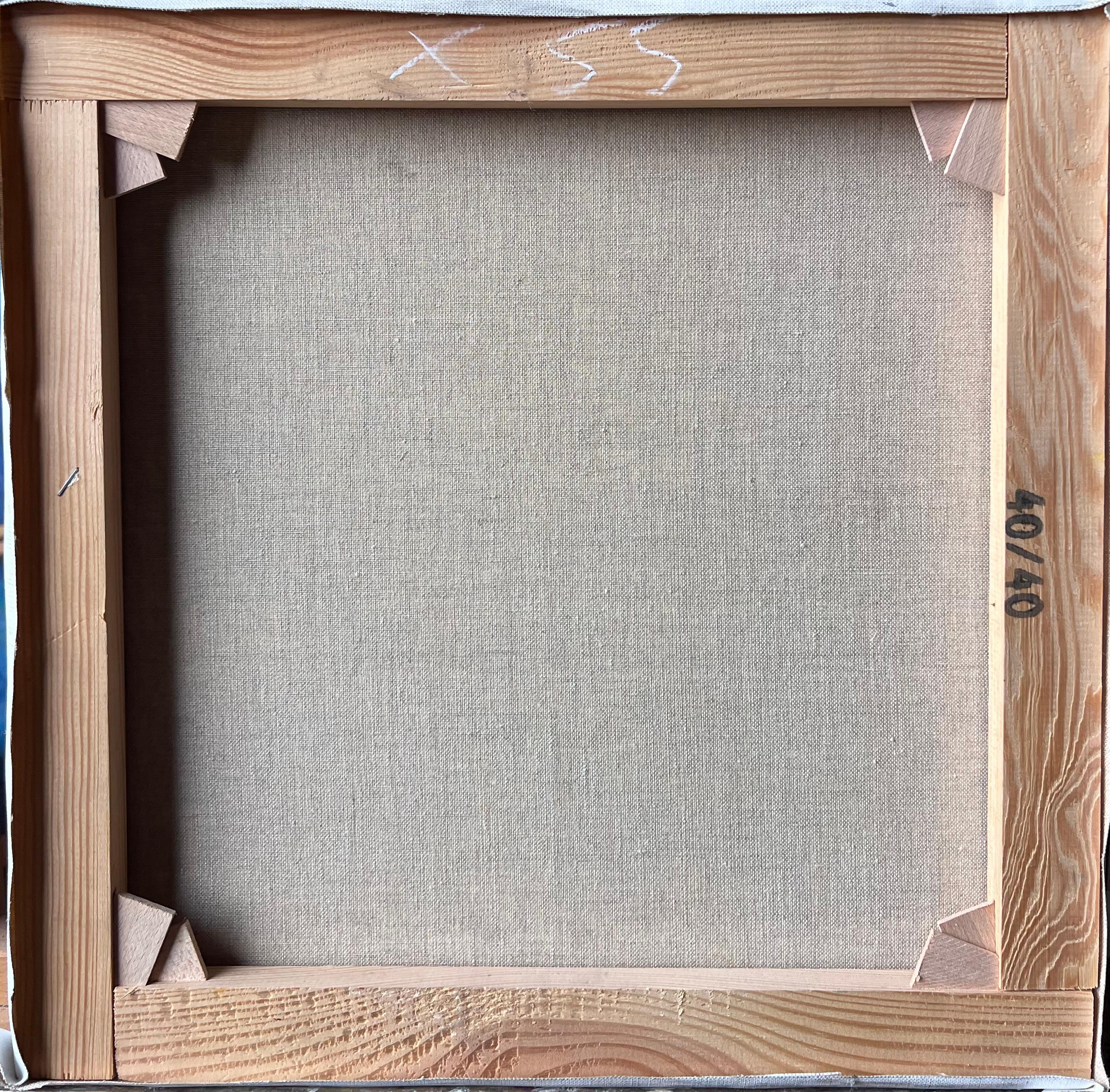 Peinture à l'huile des cabines de pêche surplombant l'Atlantique en vente 2