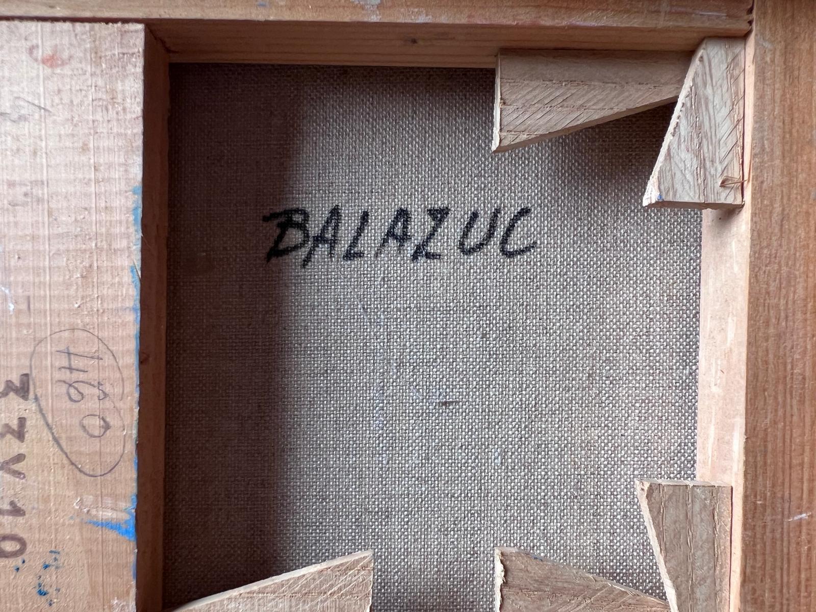 Französisch Post Impressionist Ölgemälde Balazuc Südfrankreich Townes Landschaft im Angebot 1