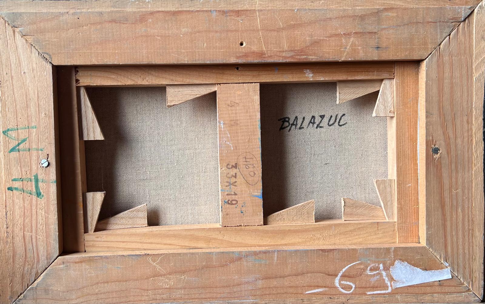 Französisch Post Impressionist Ölgemälde Balazuc Südfrankreich Townes Landschaft im Angebot 2