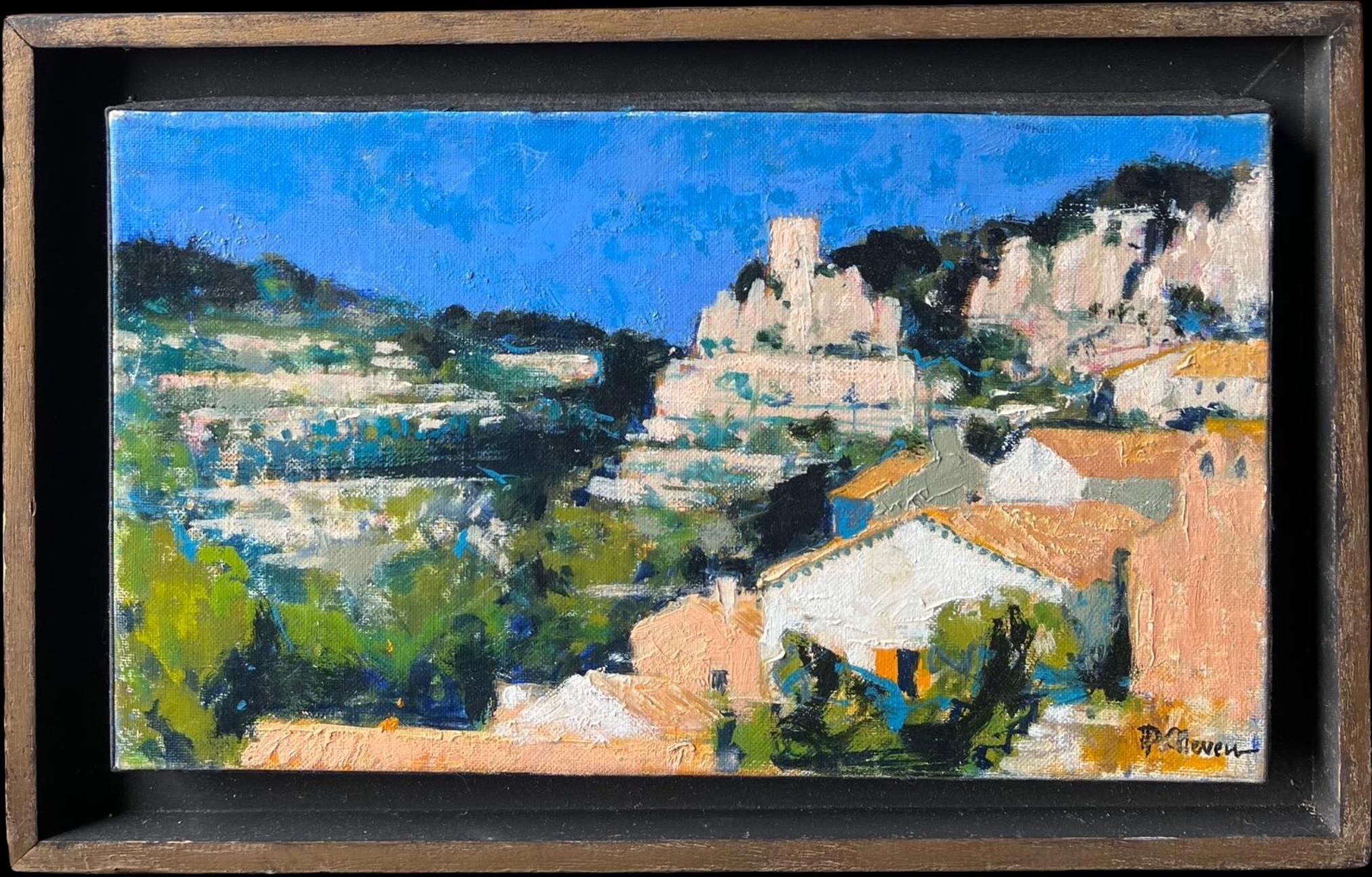 Französisch Post Impressionist Ölgemälde Balazuc Südfrankreich Townes Landschaft