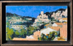 Französisch Post Impressionist Ölgemälde Balazuc Südfrankreich Townes Landschaft