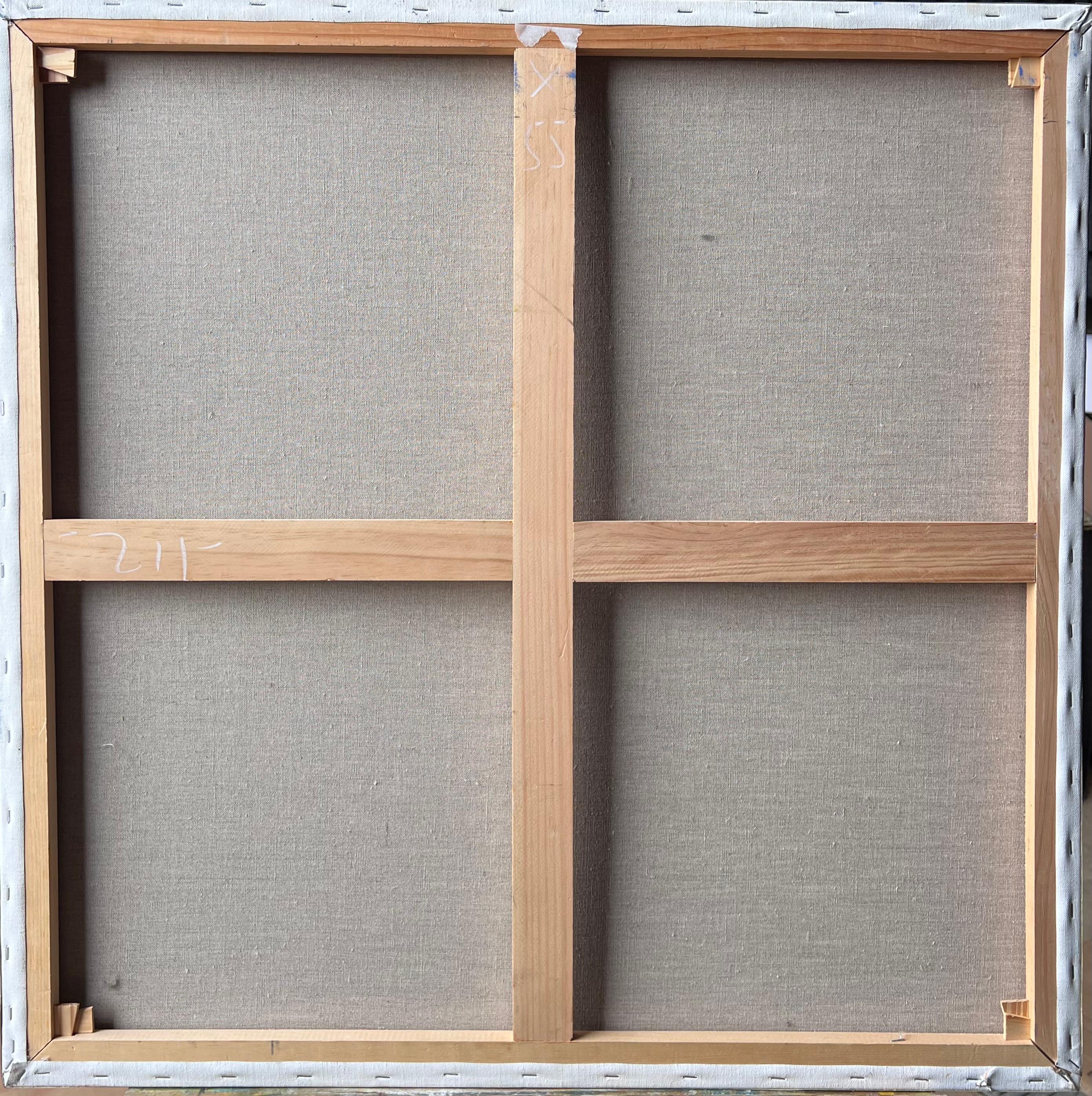 Großes zeitgenössisches französisches postimpressionistisches Ölgemälde Nackte Frau auf Bett im Angebot 4