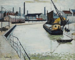 Pierre Neveu (né en 1929) - 1956 Huile, Harbour Side