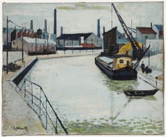 Pierre Neveu (b.1929) - 1956 Oil, Harbour Side