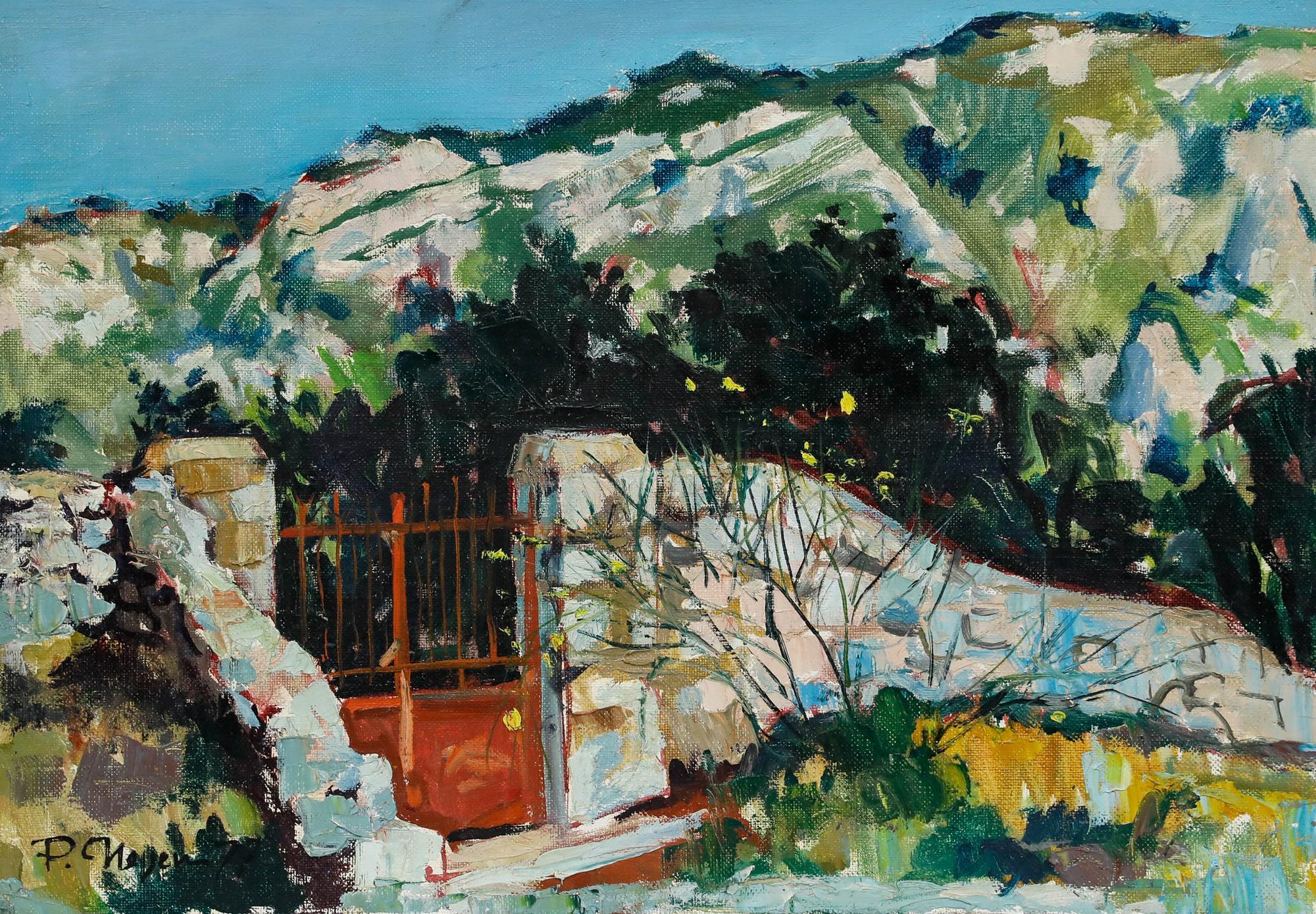 Pierre Neveu (nato nel 1929) - 1977 Olio, Inverno a Meyrargues in vendita 1