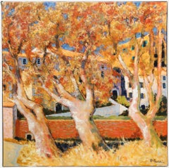 Pierre Neveu (b.1929) - 20th Century Oil, Colours of Autumn in Saint Gratien