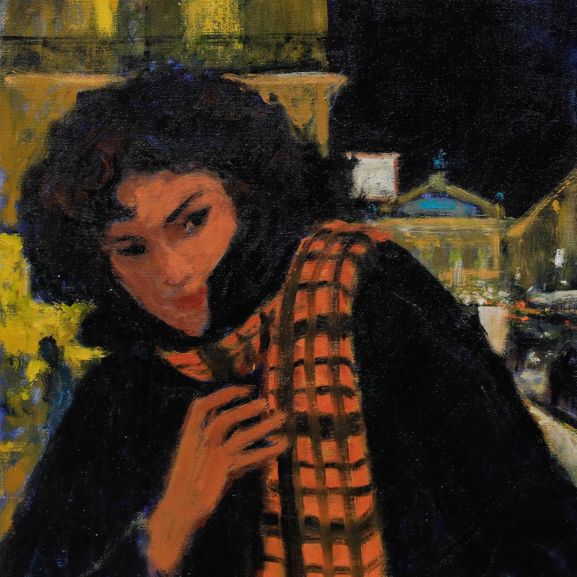 Pierre Neveu (b.1929) - Contemporary Oil, A Cold Night in Paris For Sale 3