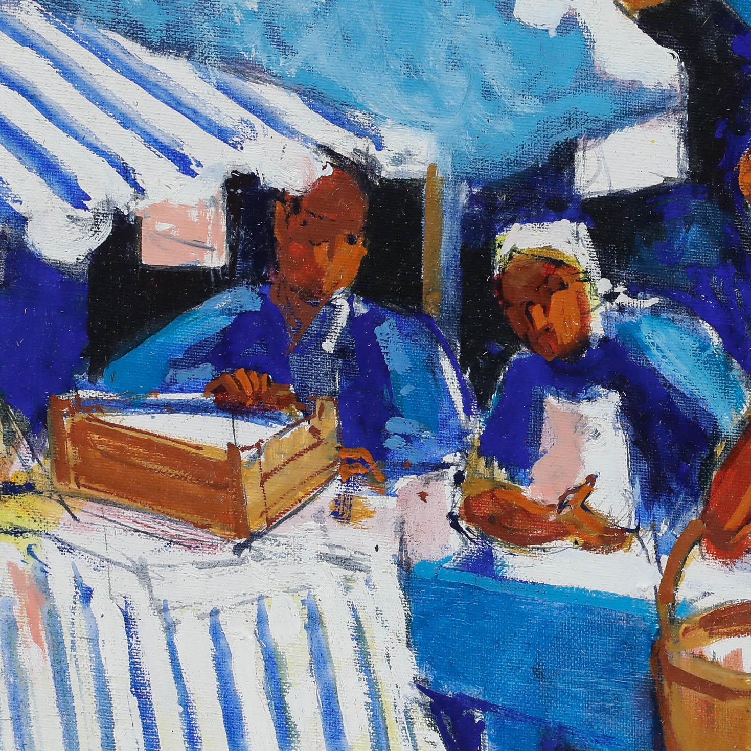 Pierre Neveu (b.1929) - Contemporary Oil, At The Market For Sale 3