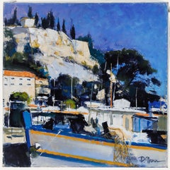 Pierre Neveu (nato nel 1929) - Olio contemporaneo, Cassis