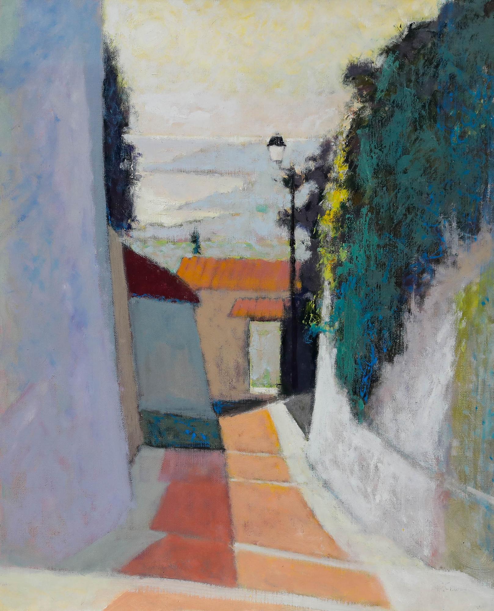 Pierre Neveu (b.1929) - Contemporary Oil, Evening Stroll For Sale 1