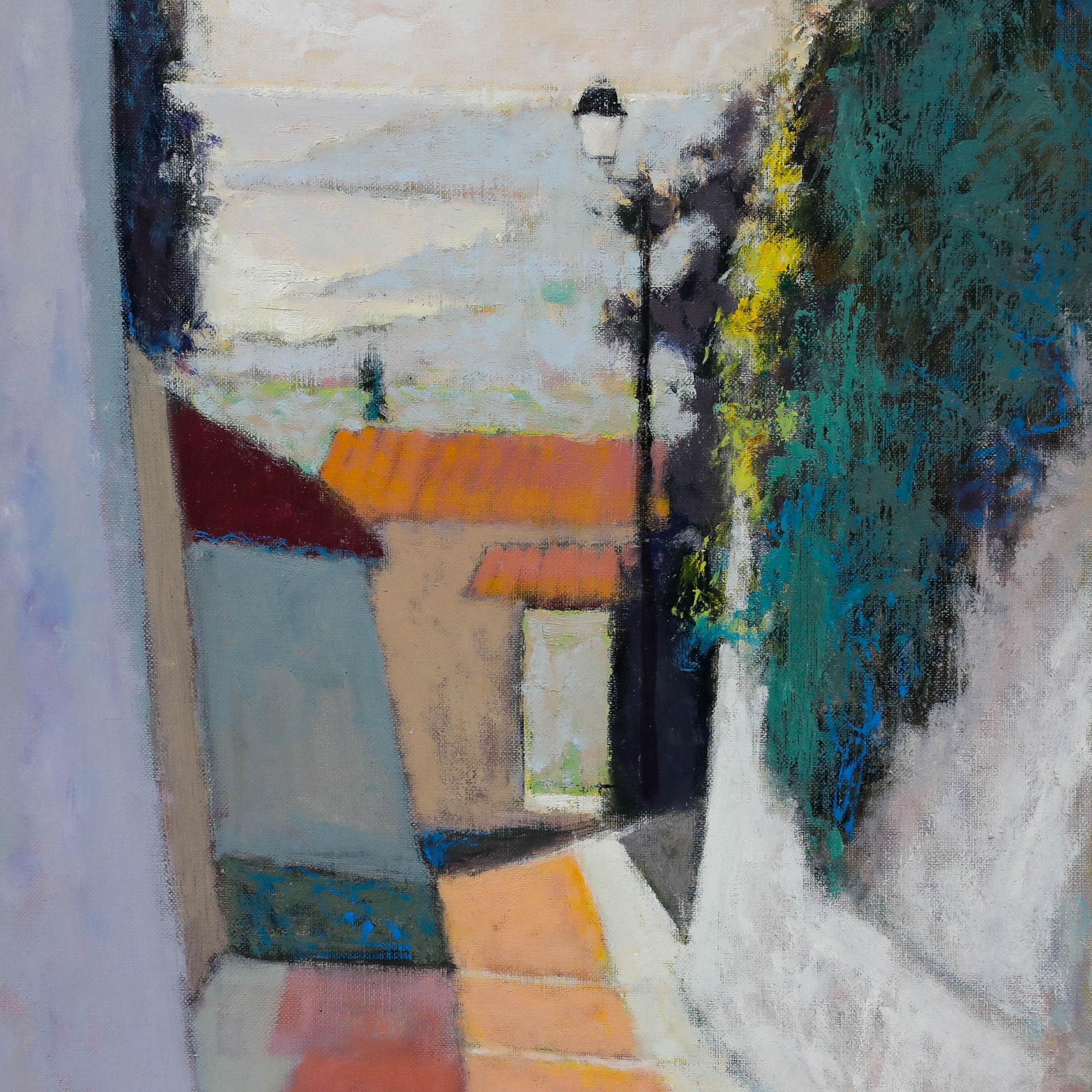 Pierre Neveu (b.1929) - Contemporary Oil, Evening Stroll For Sale 3
