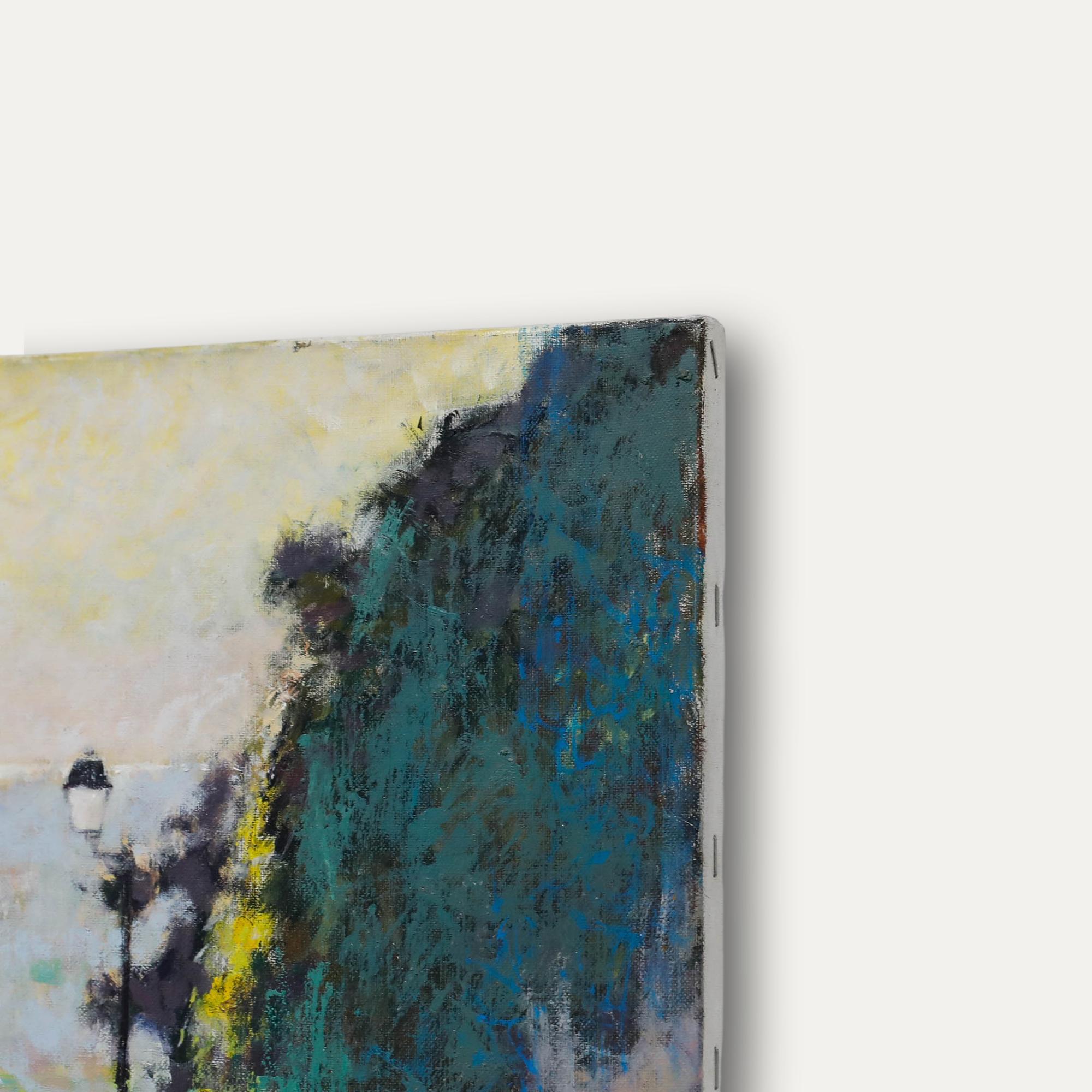 Pierre Neveu (b.1929) - Contemporary Oil, Evening Stroll For Sale 4