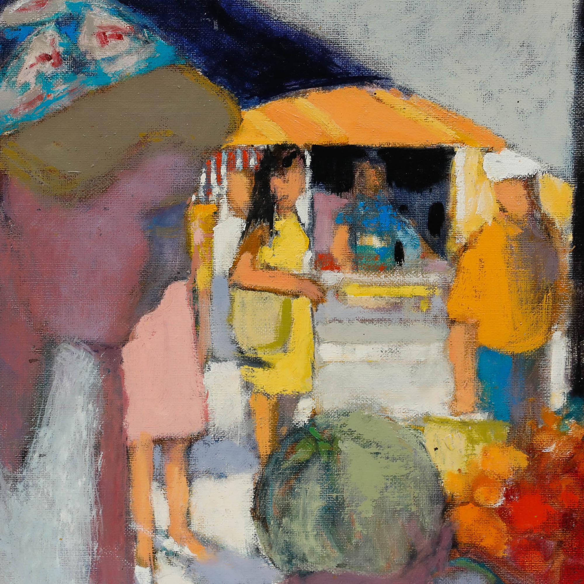 Pierre Neveu (b.1929) - Contemporary Oil, Les Marché Aux Melons For Sale 3