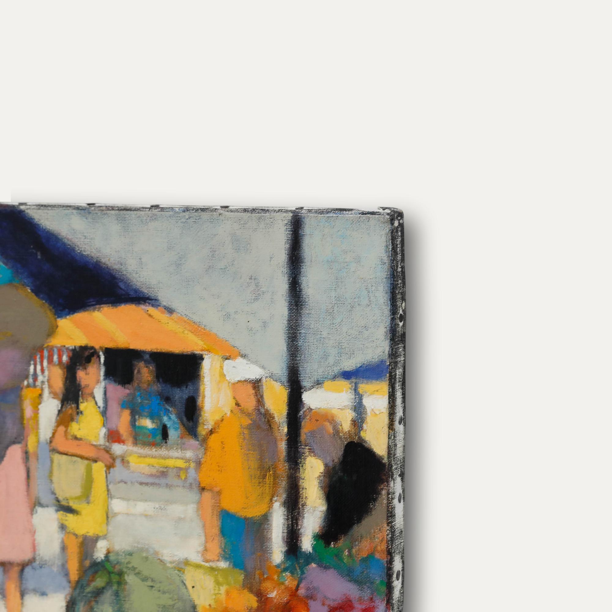 Pierre Neveu (b.1929) - Contemporary Oil, Les Marché Aux Melons For Sale 4