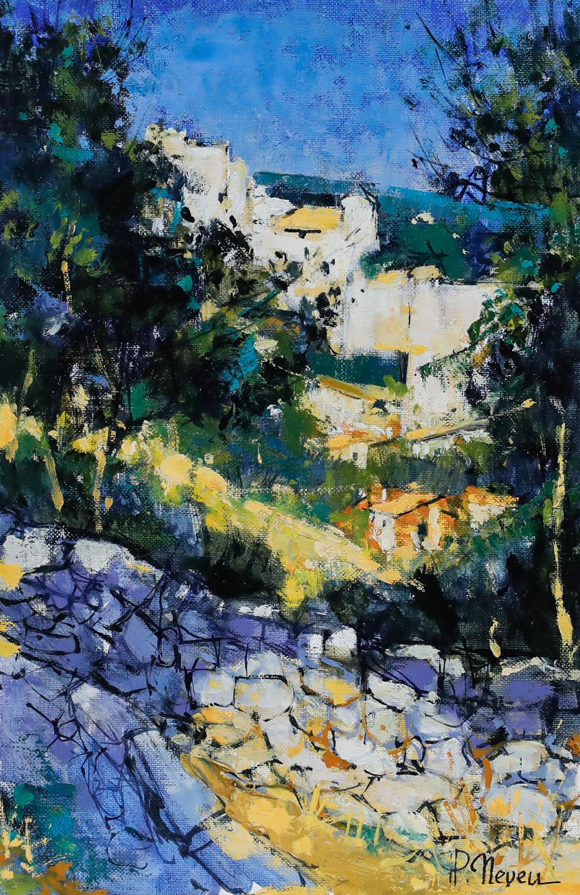 Pierre Neveu (b.1929) - Contemporary Oil, Over the Garden Wall For Sale 1