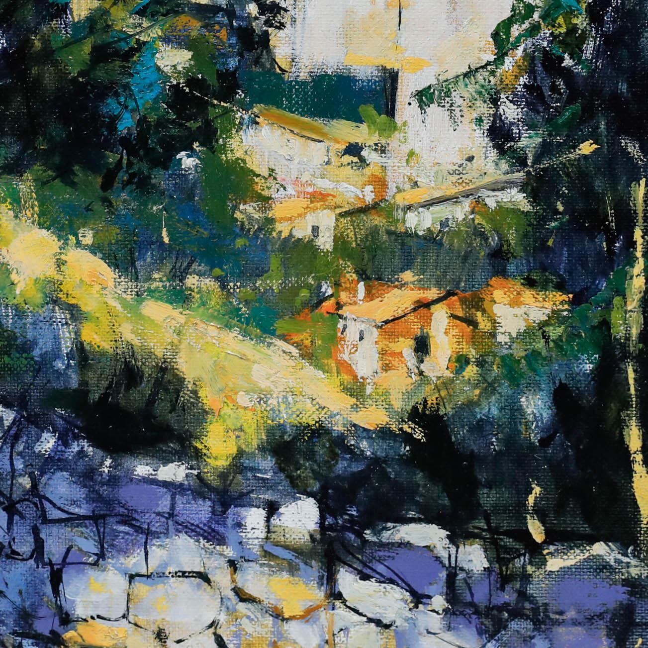 Pierre Neveu (b.1929) - Contemporary Oil, Over the Garden Wall For Sale 3