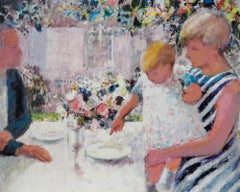 Pierre Neveu (geb.1929) - Zeitgenössisches Öl, Die Hochzeitsgäste