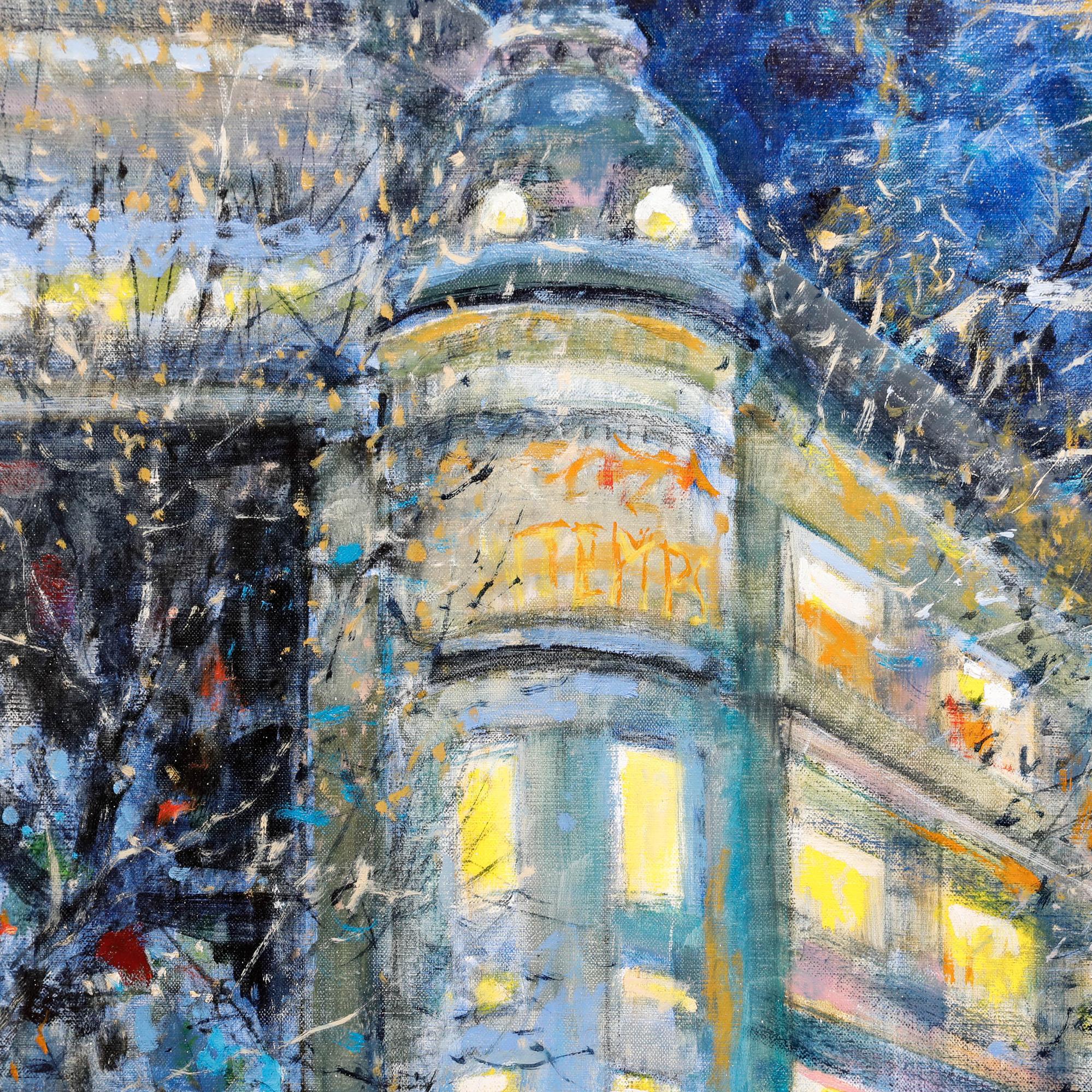 Pierre Neveu (b.1929) - Contemporary Oil, Winter in Paris For Sale 3