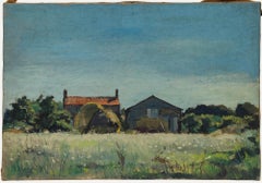 Pierre Neveu (b.1929) - Mid 20th Century Oil, Haystacks in Summer