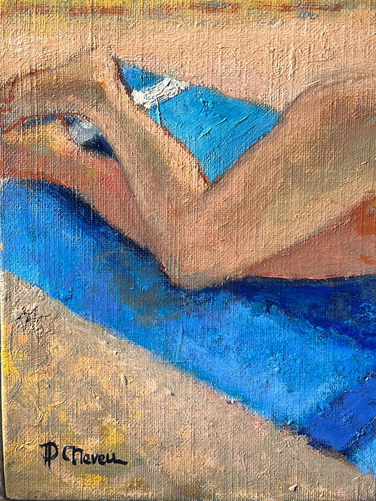 Nu sur la Plage
Künstler: Pierre Neveu (Franzose, geb. 1929)
signiert unten links
Medium: Öl auf Leinwand, ungerahmt
Leinwand: 9,5 x 13 Zoll
Verso beschriftet
Zustand: Guter und gesunder Zustand
Provenienz: Aus dem Atelierverkauf des Künstlers in