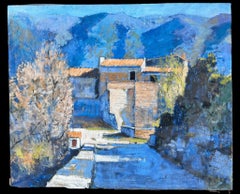 St Martin De Castillon Sunny Mountain Village Way Old Houses Französisches Ölgemälde