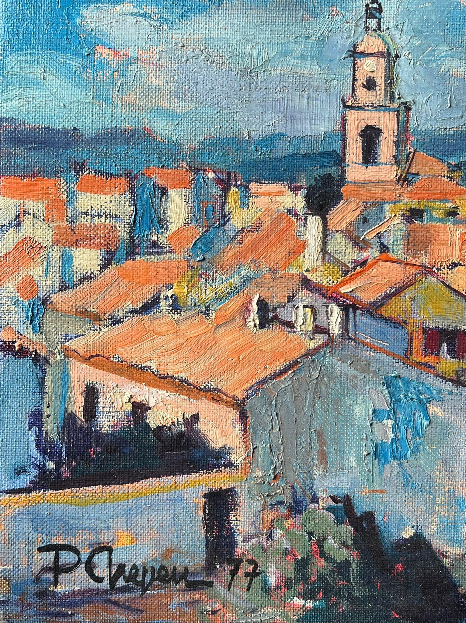 St. Tropez, Südfrankreich
Künstler: Pierre Neveu (Franzose, geb. 1929)
signiert unten links und datiert 1977
Medium: Öl auf Leinwand, ungerahmt
Leinwand: 12 x 24 Zoll
Zustand: Guter und gesunder Zustand
Provenienz: Aus dem Atelierverkauf des