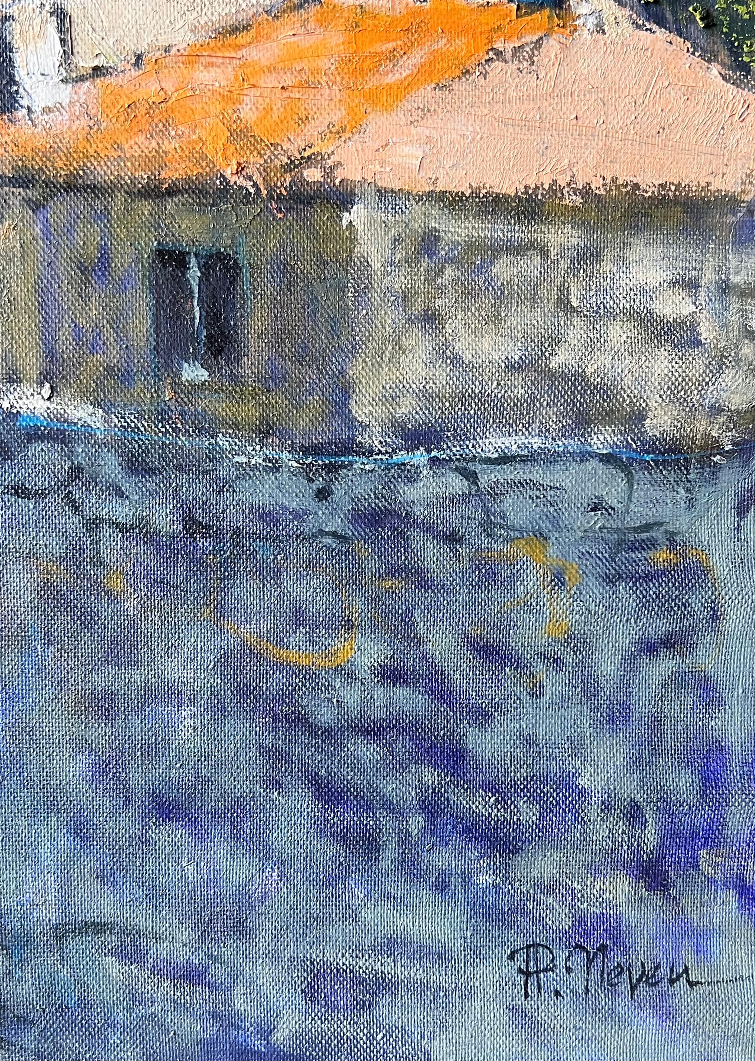 Sonnendurchflutete Dorfstraße in der Provence
Künstler: Pierre Neveu (Franzose, geb. 1929)
Signiert unten rechts
Medium: Öl auf Leinwand, ungerahmt
Leinwand: 15 x 18 Zoll
Zustand: Guter und gesunder Zustand
Provenienz: Aus dem Atelierverkauf des