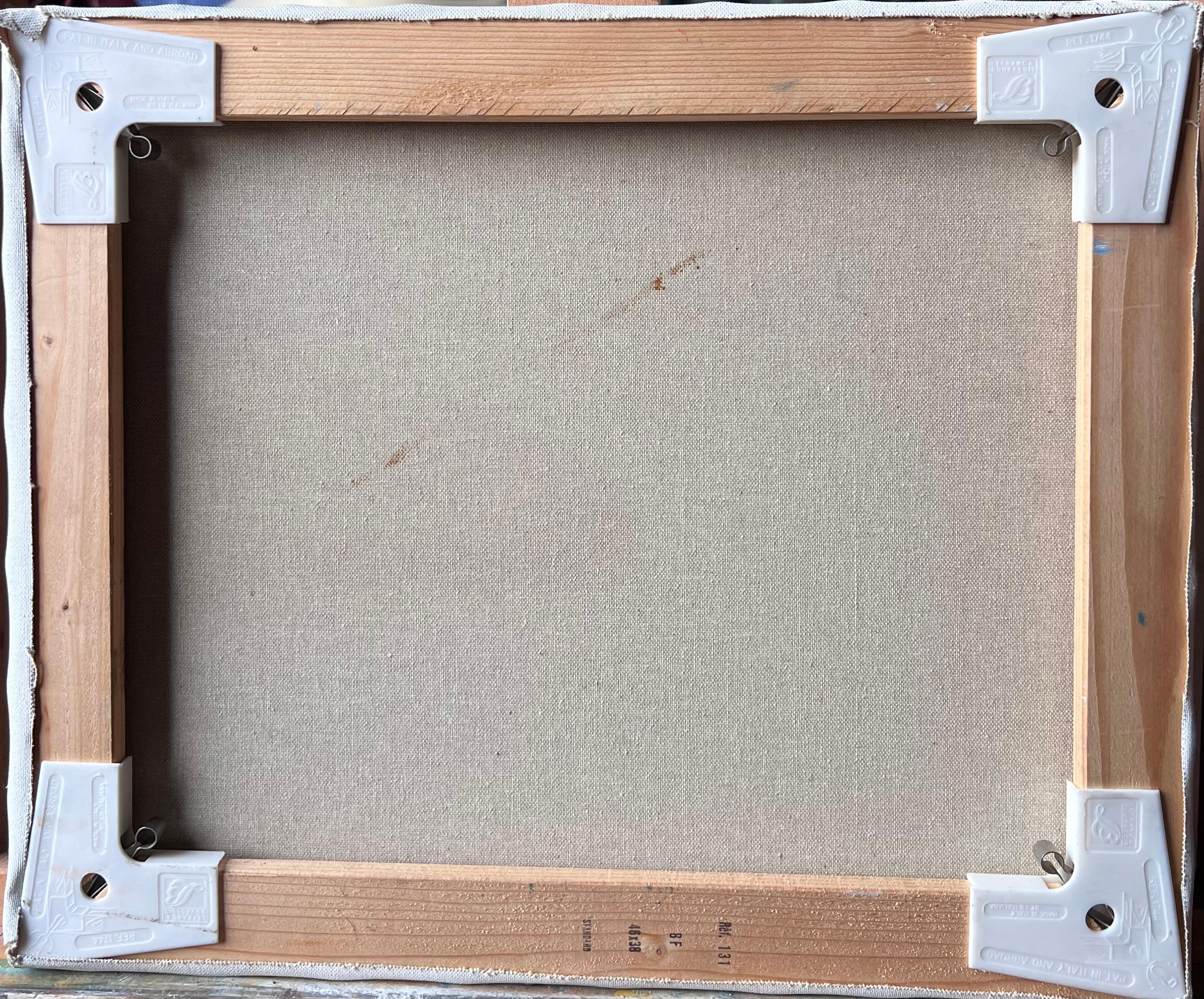 Sonnenbeschienene Dorfstraße in der Provence Postimpressionistisches französisches Ölgemälde im Angebot 4