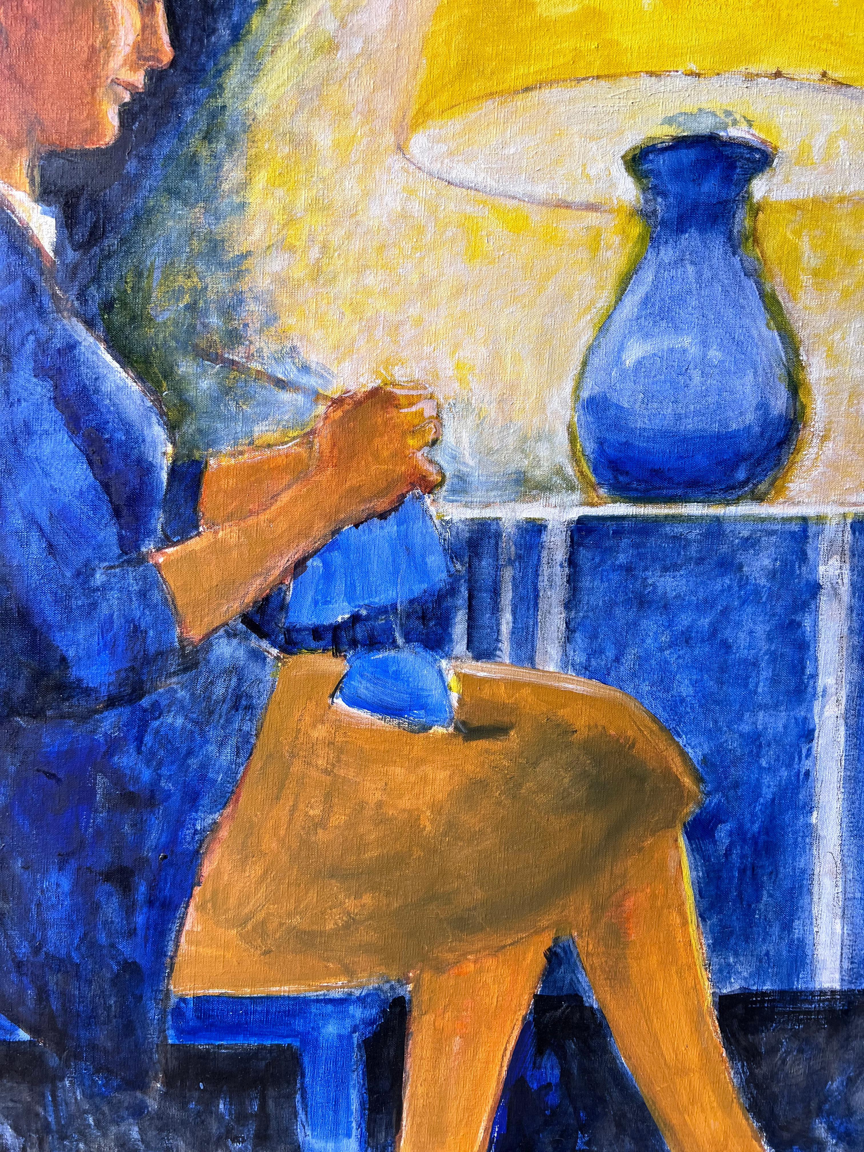 Frau näht
Künstler: Pierre Neveu (Franzose, geb. 1929)
Medium: Öl auf Leinwand, ungerahmt
Leinwand: 36 x 29 Zoll
Zustand: Guter und gesunder Zustand
Provenienz: Aus dem Atelierverkauf des Künstlers in Frankreich; alle Werke dieses Künstlers in