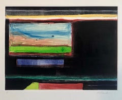 Abstracto Modernista Colorido Negrita Monocopia Monotipo Pintura Imprimir Pierre Obando