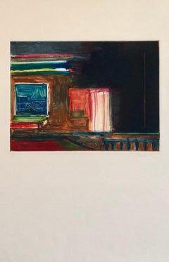 Abstract Pattern & Decoration Monoprint Monotype Painting Print Pierre Obando