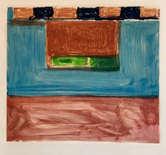 Motivo y decoración abstractos Monoprint Monotipo Pintura Print Pierre Obando