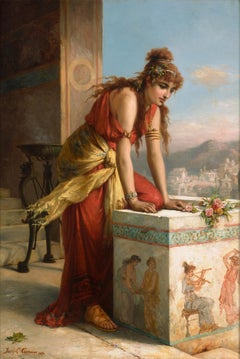 Antique Pompeian Woman by Pierre Olivier Joseph Coomans