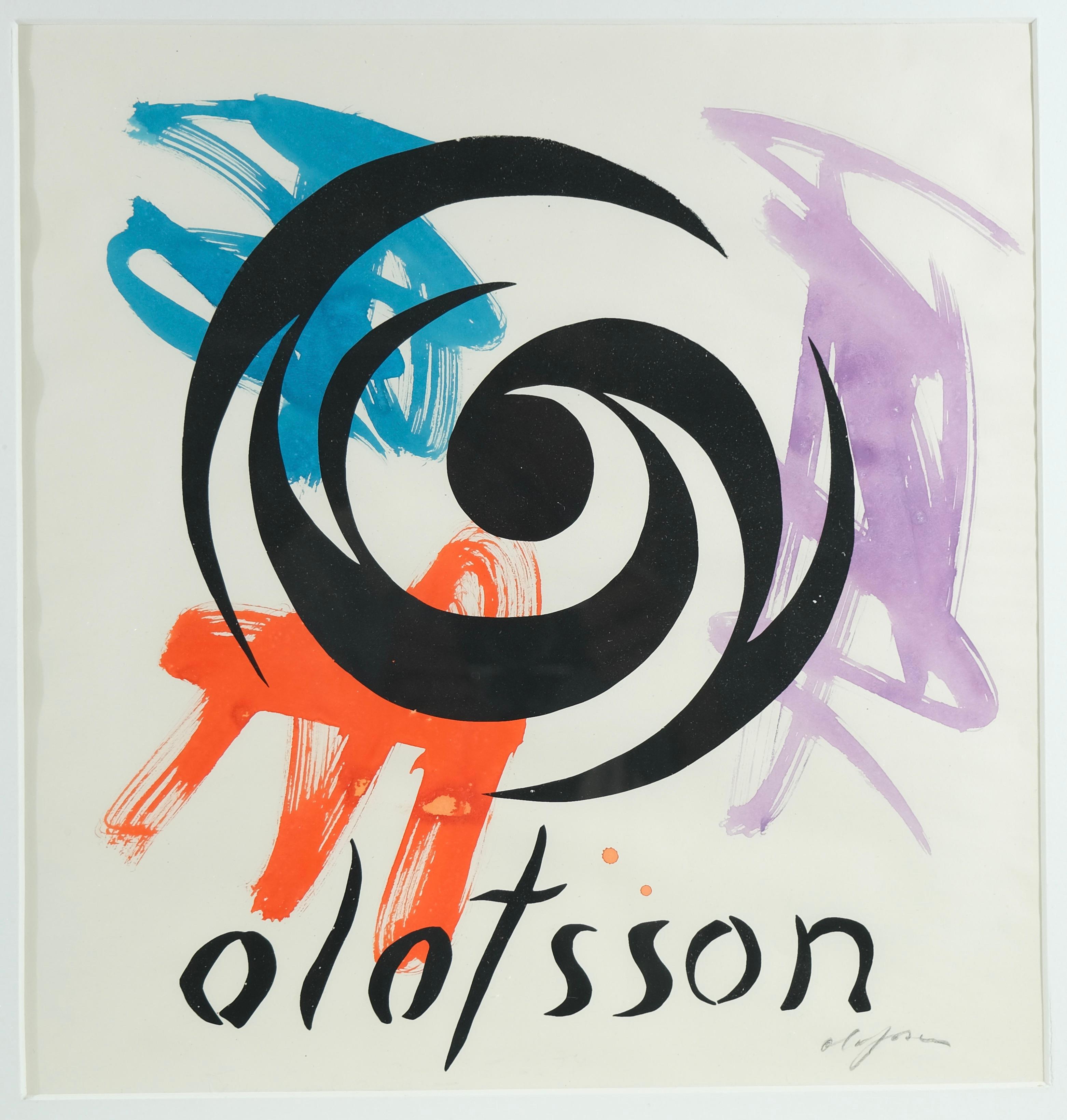 Aquarelle sur papier de Pierre Olofson (1921-1996). Probablement fait pour une de ses expositions. Signé.

Pierre Olofson est l'un des principaux artistes suédois de la seconde moitié du XXe siècle. Il est représenté dans plusieurs collections de