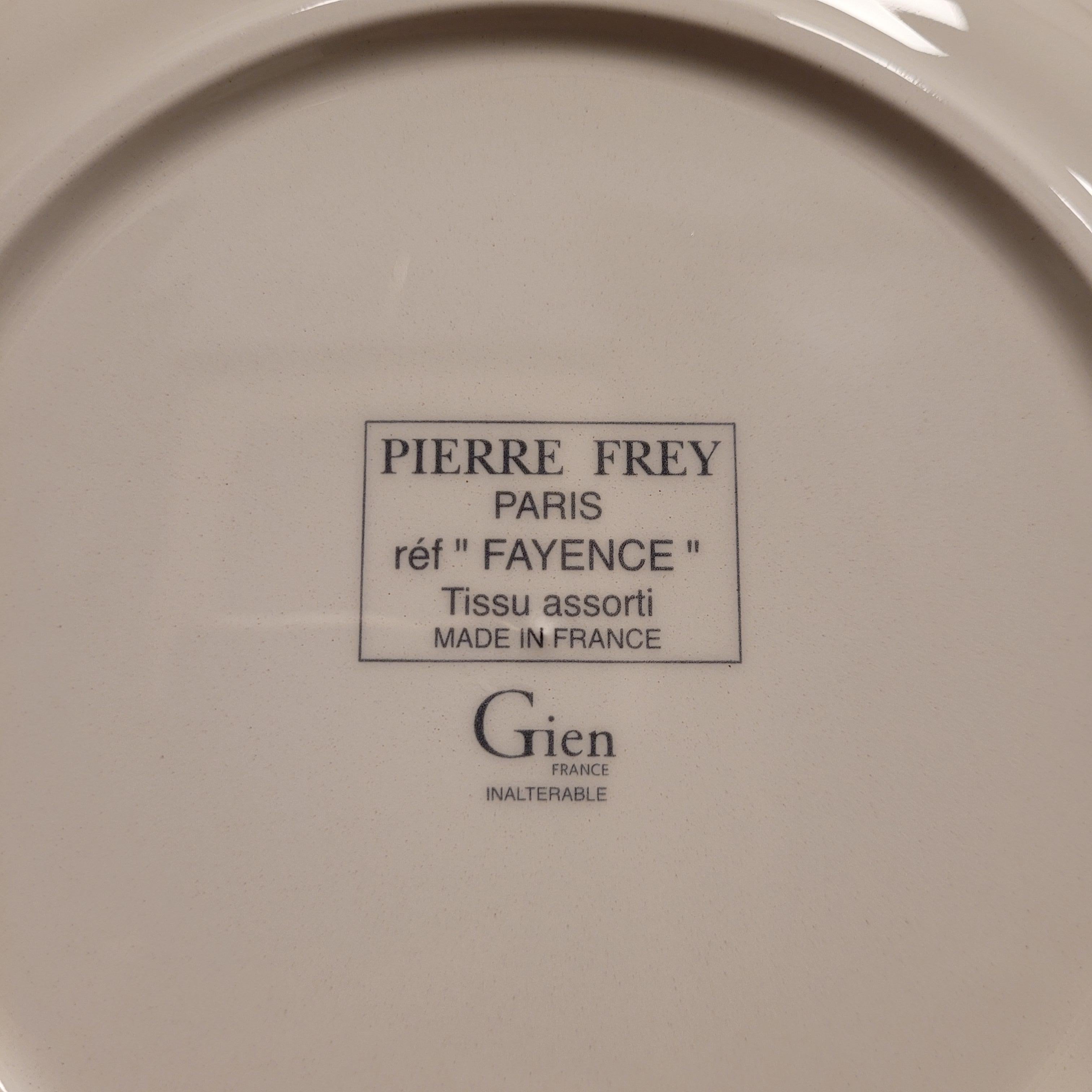 Pierre Patrick Frey Gien  Porcelain Flowers  6 Luncheon Salad Plate For Sale 10