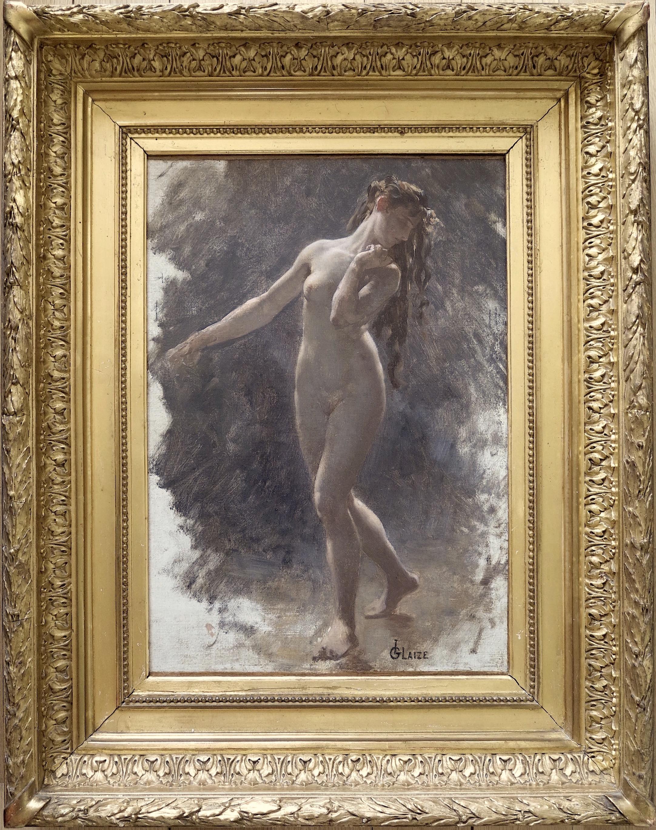 Study for a moving female nude