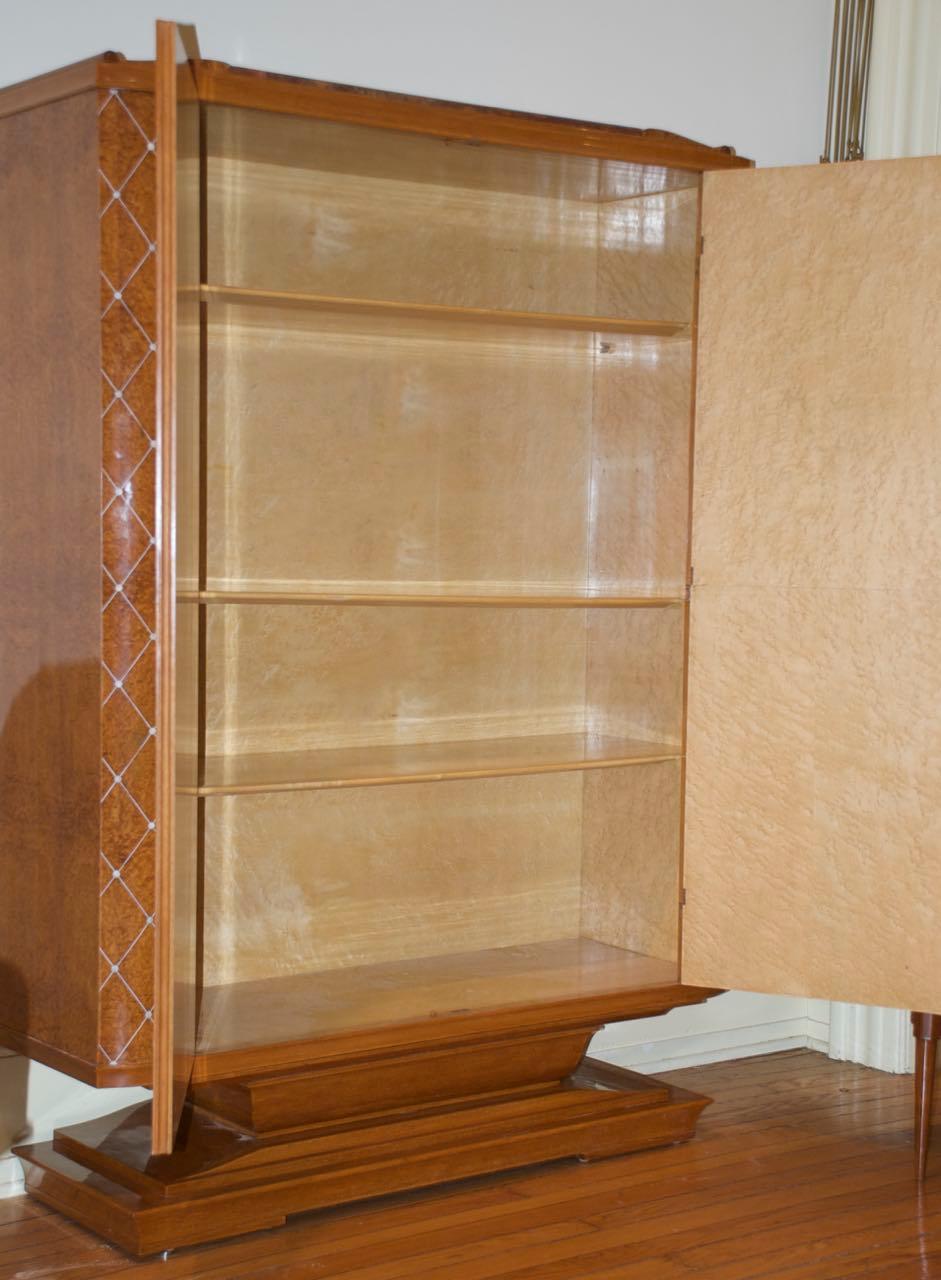 Silvered Pierre-Paul Montagnac Cabinet For Sale