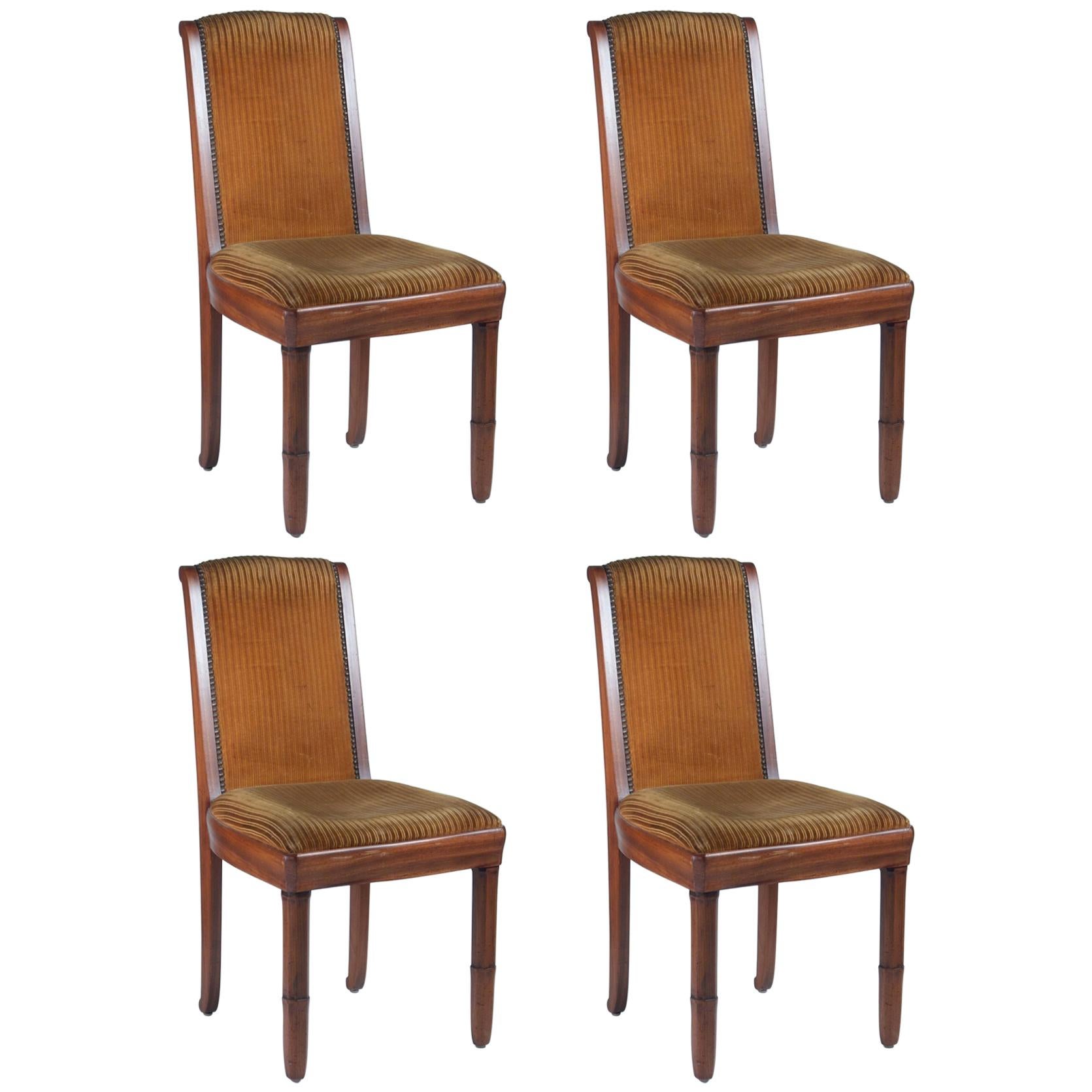 Pierre-Paul Montagnac Set of 4 Dining Chairs For Sale