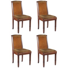 Pierre-Paul Montagnac Ensemble de 4 chaises de salle à manger